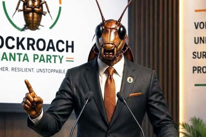 A Cockroach Emerges as India’s Unexpected Political Superstar