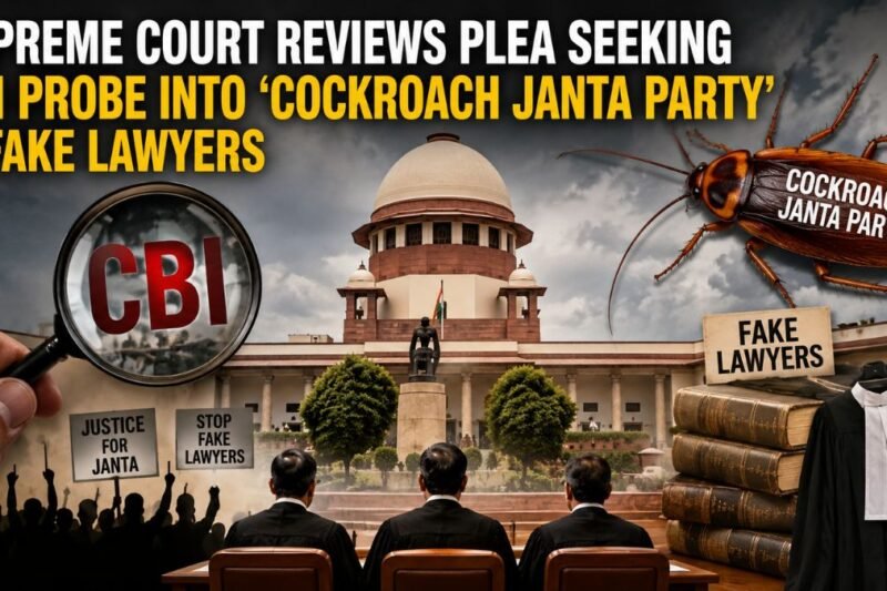Supreme Court Reviews Plea Seeking CBI Probe Into ‘Cockroach Janta Party’ & Fake Lawyers