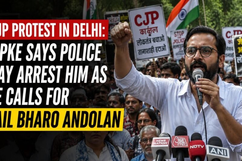 CJP Protest in Delhi: Dipke Says Police May Arrest Him as He Calls for Jail Bharo Andolan