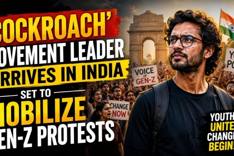 ‘Cockroach’ Movement Leader Arrives in India, Set to Mobilize Gen-Z Protests