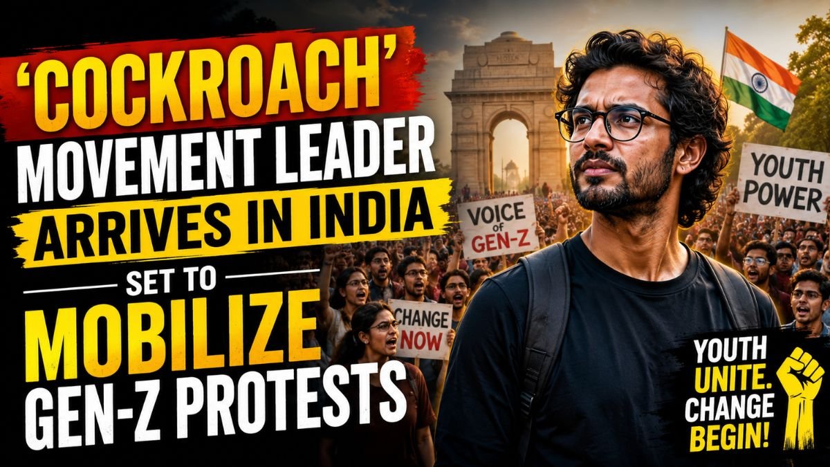 ‘Cockroach’ Movement Leader Arrives in India, Set to Mobilize Gen-Z Protests